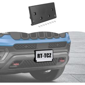 RT-TCZ License Plate Holder Front License Plate Frame Mount Bracket Accessories for Jeep Compass 2022 2023 2024