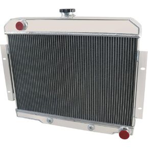 3 Row Aluminum Radiator for 72-86 Jeep CJ5/CJ6/CJ7 Scrambler 2.5L L4/4.2L L6/5.0L V8 GM Engine Swap Radiador 1974 1975 1976 1977 1978 1979 1980 1981 1982 1983 1984 1985 AT Downflow Radiators