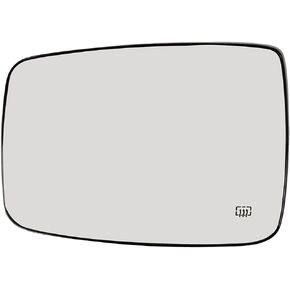 GSRECY Exterior Convex Mirror Glass Driver Left Side Heated Compatible with Dodge 1500 2500 Ram Truck Replace ‎‎CH1324117, ‎68050299AA