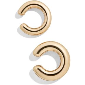 أقراط أوبيدوس الذهبية المطلية بالذهب عيار 14 قيراط مكعبة الزركونيا المتلألئة على شكل أذن هوجي دائرية للنساء | كليب على الغضروف | أصفاد الأذن لأقراط غضروف الأذن غير المثقوبة in Kuwait