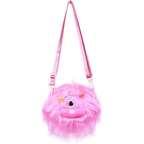 PLURby Rave Bag - Monster Toy Bag - Crossbody Fuzzy Bag - Furry Festival Plush Bag - Kids Shoulder Carry Bag - Mini Backpack