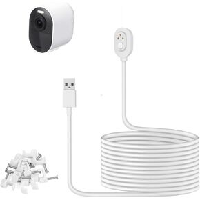 3 Pack-26FT Charging Cable for Arlo Pro 3 and Arlo Ultra, Magnetic Power Cable with Charger Compatible with Arlo Ultra/Ultra 2/ Arlo Pro 3/4, Arlo Charging Cable Cord