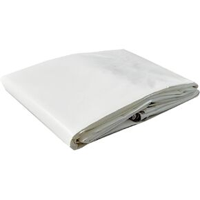 Tarps Now 30x50 Feet Poly Tarp |6 MIL Heavy Duty Waterproof Cover |Rip and Tear Proof Plastic Tarp with Rustproof Aluminum Grommets & Reinforced Edges |Ideal for Roof Repairs, Landscaping-White