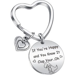 Dinosaur Inspirational Gift For Daughter Sister Gift T-Rex Gift Dinosaur Keychain Bestie Graduation Keychain