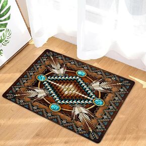 Rustic Southwestern Area Rug 2x3,Aztec Tribal Native American Throw Rugs Boho Small Rug Entryway Doormat Washable Non Slip Area Carpet Soft Floor Carpets Mat for Entrance,Bedroom,Bathroom,Kitchen