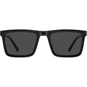 Nylon Polarized Sunglasses Acetate Square Flat Design Sun Glasses For Men UV400 Protect Black Shades CP7499
