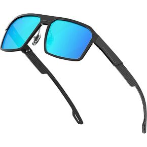 ATTCL Rectangular Men's Sunglasses Polarized UV Protection CarbonTX Sunglass for Driving, Fishing, Travel, Mens Shades