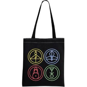 MNIGIU Owl House Glyph Tote Bag Owl House Fire Ice Plant Light Glyph Gift