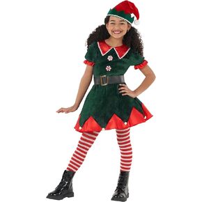 Morph Elf Costume For Girls, Girls Christmas Elf Costume, Girls Christmas Elf Dress, Christmas Elf Costume Kids, Festive Elf