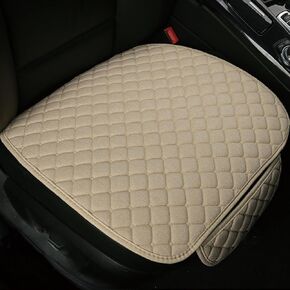 Car Seat Bottom Cover Pad, Comfortable Auto Front Seat Protector Pad with Storage Pocket, Breathable Car Seat Bottom Cover Cushion Mat, Universal for Most Vehicles (Black & Red)