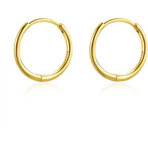 6mm 7mm 8mm 9mm 10mm 11mm 13mm 15mm Huggie Hoop Earrings 925 Sterling Silver 18k Gold Plated 1.3mm Thin Cartilage Hinged Tiny Mini - Medium Huggy Hoop Earrings