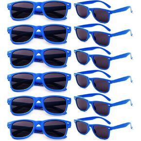 Dwenarry 12 Pack Neon Party Sunglasses Bulk Retro Sunglasses Party Favors 80s Trendy Sunglasses for Adults…