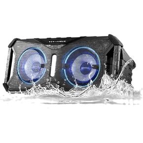 Gemini Sound SOSP-8BLK Soundsplash Rechargeable Waterproof Wireless 420 Watt Peak Power Floating Party Speaker