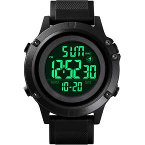 CKE Men's Digital Sports Watch Large Face Military Waterproof Watches for Men with Stopwatch Alarm