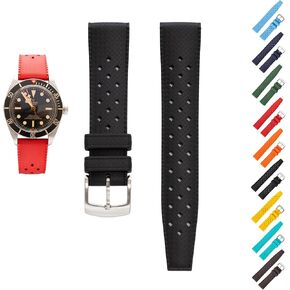Quick Release Tropical Rubber Band For Tudor Watches, Replacement FKM Watch Band Straps For Tudor Watches - Multiple Colors