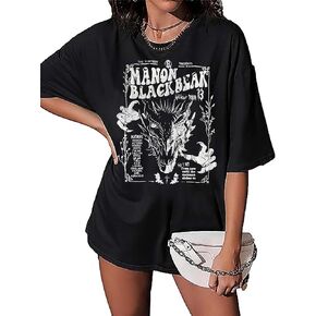 Manon Blackbeak Throne of Glass Oversized Shirt Women Book Lover Fans Top Tees Summer Short Sleeve Shirt