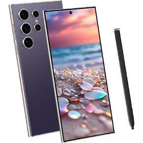 هاتف ذكي I24 Ultra 5G، هاتف غير مقفل 6+256 جيجابايت، أندرويد 13.0، كاميرا تكبير 48+108 ميجابكسل، هاتف محمول مع قلم مدمج، عمر بطارية طويل 6800 مللي أمبير، ثنائي الشريحة، شاشة 6.8 بوصة عالية الدقة، هاتف 5G/4G (أرجواني)