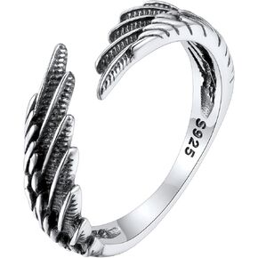 FaithHeart Skull Rings for Men Gothic Punk Stainless Steel Band Rings Biker Skeleton Thumb Ring Cocktail Party Jewelry