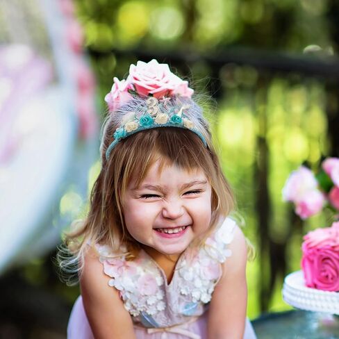3rd Birthday Tiara for Girls Mermaid Dazzling Pearls Headband for Little Girls Blue Mermaid Princess Tiara Seashell Supplies for Birthday Party Decorations in Saudi Arabia