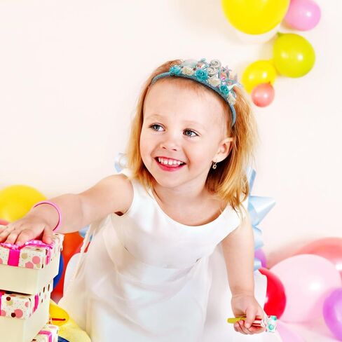 3rd Birthday Tiara for Girls Mermaid Dazzling Pearls Headband for Little Girls Blue Mermaid Princess Tiara Seashell Supplies for Birthday Party Decorations in Saudi Arabia