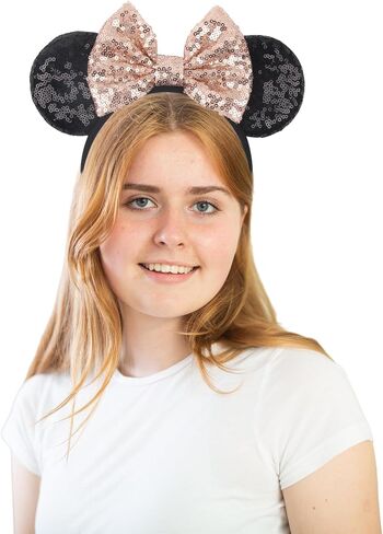 Shiny Mouse Ears Headband and Hair Clips in Kuwait
