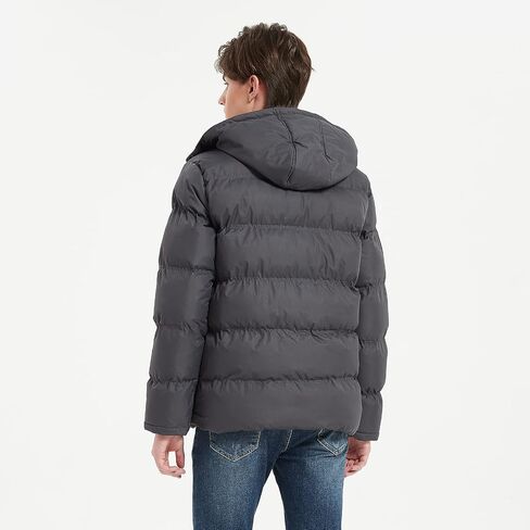 MYJAJAYI Mens Puffer Jackets Insulated Winter Jacket Hood Winter Outwear Water-Resistant in Saudi Arabia