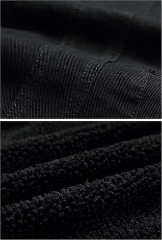 LZLER Men's Fleece Jean Jacket Winter Cotton Sherpa Lined Denim Fur Trucker Jacket in Kuwait