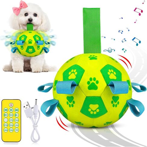 QDAN Christmas Dog Toys, Interactive Dog Ball for Boredom, Bouncing Ball for Dogs, Dog Birthday Gifts, Moving Dog Toy Jumping Remote Control (Santa) in Saudi Arabia