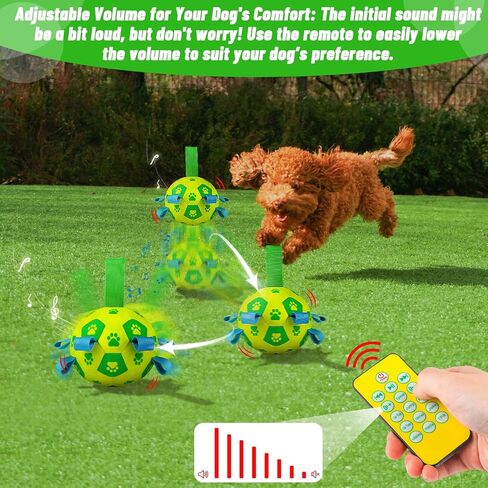 QDAN Christmas Dog Toys, Interactive Dog Ball for Boredom, Bouncing Ball for Dogs, Dog Birthday Gifts, Moving Dog Toy Jumping Remote Control (Santa) in Saudi Arabia