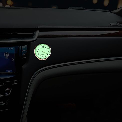 GLEAVI Car Quartz Clock Dashboard Dashcams for Cars Time Clock Car Clocks for Dash Truck Clock Car Mini Clock Stick on Clock Tiny Clock Automotive Car Clock Dual Purpose Round Clock Glass in Kuwait