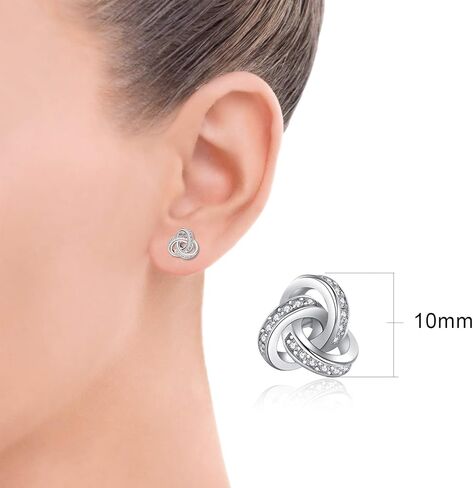 Bridesmaids Earrings Set Bridesmaid Proposal Gifts I Couldn't Tie The Knot Without You Wedding Jewelry Bridesmaids Gifts Love Knot Earrings Set of 4/6 in Kuwait