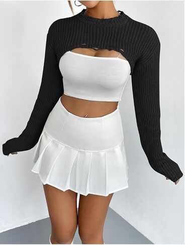 OCUH Women's Pullover Sweaters Bolero Shrug Shrug for Women Y2k Tops Knit Bolero Bolero Sweater for Women in Kuwait