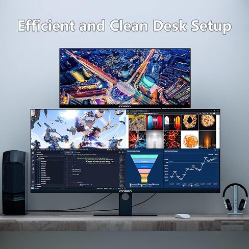 INNOCN 27" Monitor 120Hz FHD 1920 x 1080p IPS PC Computer Desktop Gaming Display Built-in Speaker, Eyes Care, Height/Pivot Adjustable, HDMI, VGA, VESA Mountable - Black, 27D1FR in Saudi Arabia