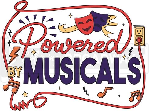 Coloring Broadway - Musical Theatre Nerd Sticker Collection - Set of 4 Stickers, Die-Cut, Bubble Free Vinyl. (3" x 3" - Set of 4) (I'd Rather to be at a Broadway) in Saudi Arabia