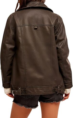 Free People Women's Buckle Up Vegan Leather Jacket in Saudi Arabia