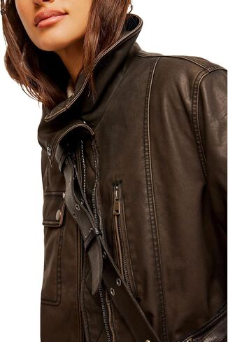 Free People Women's Buckle Up Vegan Leather Jacket in Saudi Arabia