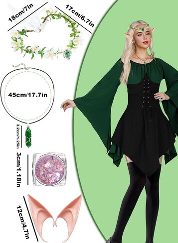 Renaissance Costume Women Fairy Costume for Woman Traditional Irish Dress Women Elf Costume for Carnival Cosplay in Saudi Arabia