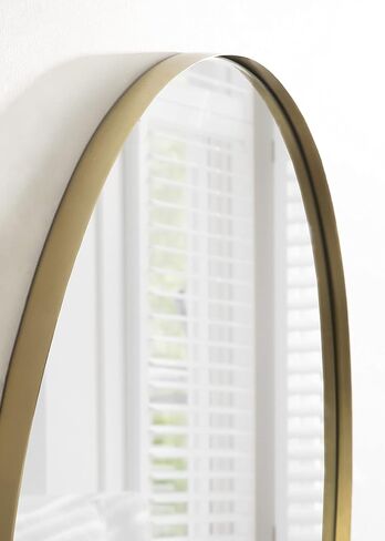 مرآة حائط بإطار بيضاوي من كيت آند لوريل رولو، مقاس 20 × 30، ذهبي in Kuwait