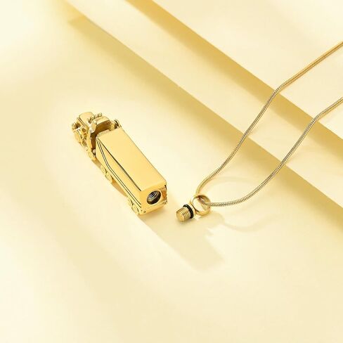 Urn Necklace for Ashes for Men Truck Cremation Jewelry Adults Stainless Steel 18 Wheeler Semi Truck Keepsake Urn Pendant Ashes Memorial Necklaces Jewelry Locket Gifts in Kuwait