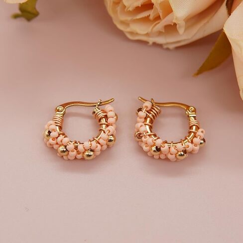 Seed Bead Earrings For Women Handmade Colorful Daisy Flowers Boho Trendy Jewelry Christmas Friendy Gifts in Kuwait