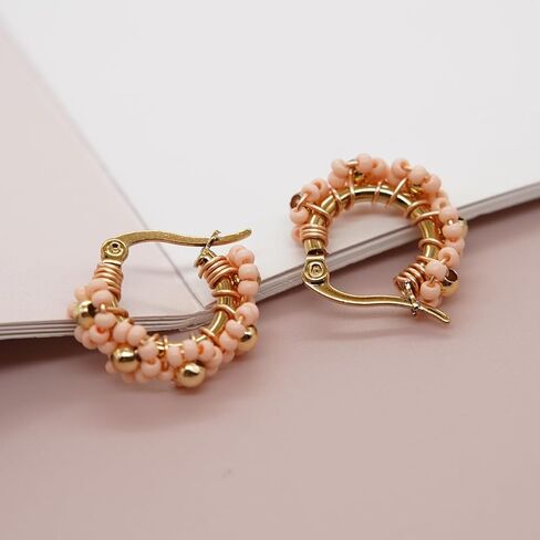 Seed Bead Earrings For Women Handmade Colorful Daisy Flowers Boho Trendy Jewelry Christmas Friendy Gifts in Kuwait