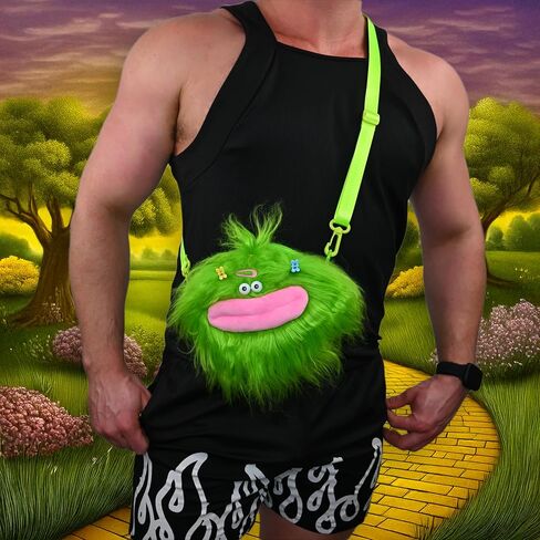 PLURby Rave Bag - Monster Toy Bag - Crossbody Fuzzy Bag - Furry Festival Plush Bag - Kids Shoulder Carry Bag - Mini Backpack in Saudi Arabia
