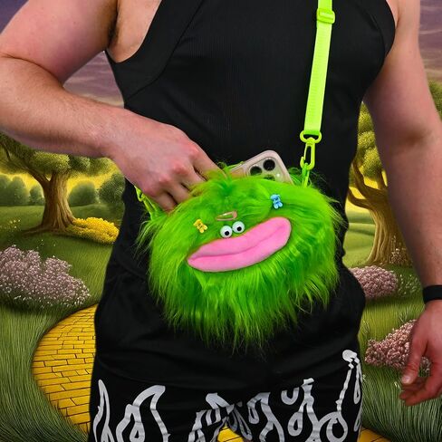 PLURby Rave Bag - Monster Toy Bag - Crossbody Fuzzy Bag - Furry Festival Plush Bag - Kids Shoulder Carry Bag - Mini Backpack in Saudi Arabia