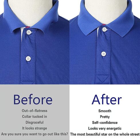 Collar Stays for Polo Shirts, No Curl Collar Polo Shirt Collar Stays, Polo Shirt Collar Fixed Great for Any Shirt with Collar in Saudi Arabia