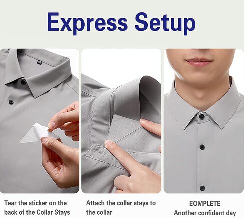 Collar Stays for Polo Shirts, No Curl Collar Polo Shirt Collar Stays, Polo Shirt Collar Fixed Great for Any Shirt with Collar in Saudi Arabia