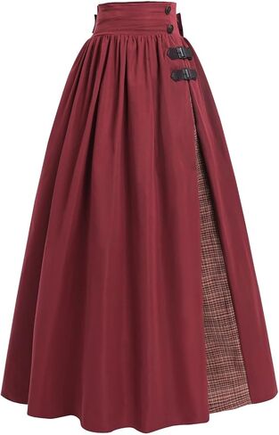 NSPSTT Victorian Skirt for Women Flowy Maxi Skirts High Waisted Ren Faire Skirt Purple in Saudi Arabia