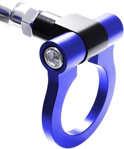 iJDMTOY Red Track Racing Style Tow Hook Ring متوافق مع Volkswagen: 06-14 Golf GTI MK5 MK6 R32 Rabbit، 05-10 Jetta (MK5)، متوافق مع Audi: 06-14 TT (MK2)، مصنوع من الألومنيوم خفيف الوزن in Saudi Arabia