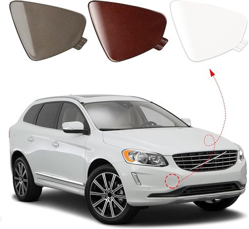 Front Bumper Tow Hook Cover Towing Eye Cap Fit for Volvo XC60 2014 2015 2016 2017 31323767 31323767-2 398215624 (Unpainted, Right Passenger Side) Xinpinsai in Kuwait