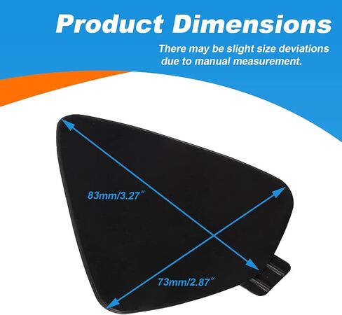 Front Bumper Tow Hook Cover Towing Eye Cap Fit for Volvo XC60 2014 2015 2016 2017 31323767 31323767-2 398215624 (Unpainted, Right Passenger Side) Xinpinsai in Kuwait