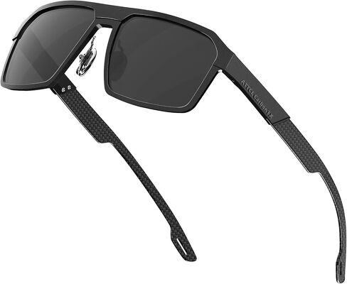 ATTCL Rectangular Men's Sunglasses Polarized UV Protection CarbonTX Sunglass for Driving, Fishing, Travel, Mens Shades in Kuwait
